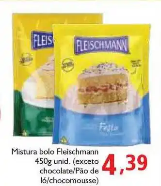Mistura Bolo Fleischmann 450g (exceto Chocolate-pão De Ló-chocomousse