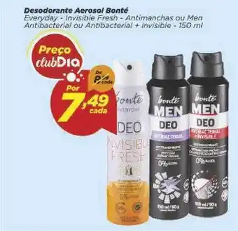 Dia Desodorante Aerosol Bonté Everyday Invisible Fresh Antimanchas Ou Men Antibacterial Ou Antibacteria + Invisible oferta