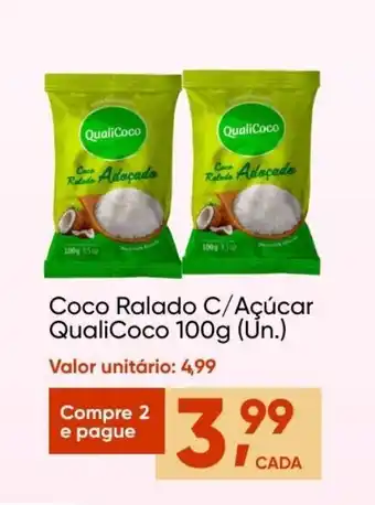 Coco Ralado c/ Acucar QualiCoco 100g (un.)