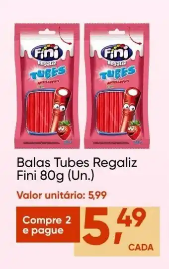 Balas Tubes Regaliz Fini 80g (un.)