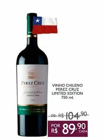 GBarbosa Vinho Chileno Perez Cruz limited edition 750ml oferta