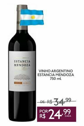 GBarbosa Vinho argentino estancia mendoza 750 ml oferta