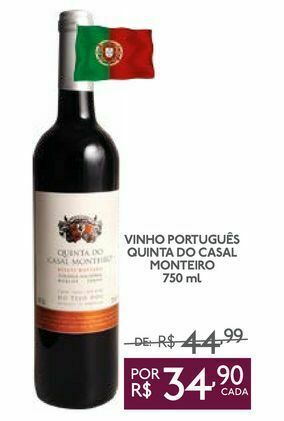 GBarbosa Vinho português quinta do casal monteiro 750 ml oferta