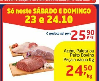 Tenda Atacado Acem, paleta ou peito bovino peça a vacuo kg oferta