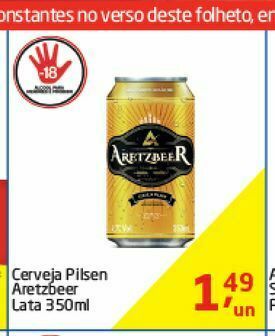 Tenda Atacado Cerveja pilsen aretzbeer lata 350 ml oferta