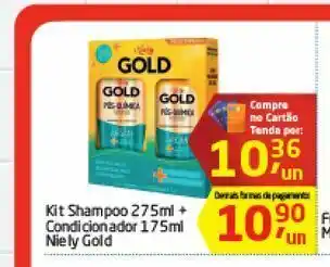 Tenda Atacado Shampoo 275 ml + condicionador 175 ml niely gold oferta