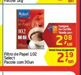 Filtro de papel select 30 un