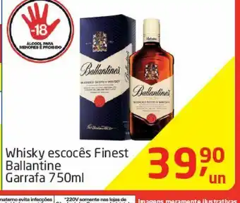 Tenda Atacado Whisky escocês finest blallantine garrafa 750 ml oferta