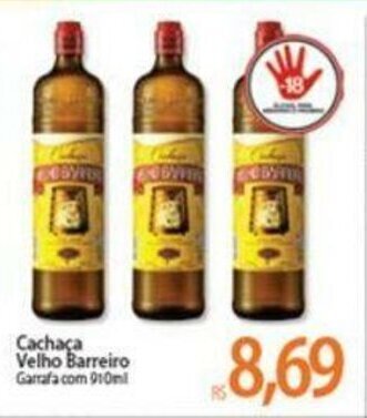 Atacadão Cachaca Velho Barreiro 910ml oferta