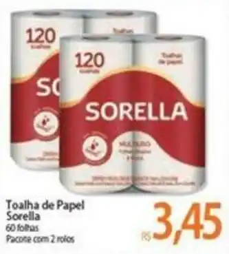 Atacadão Toalha de Papel Sorella 2 rolos oferta