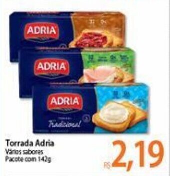 Atacadão Torrada Adria 142g oferta