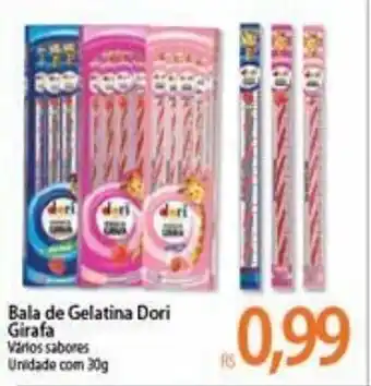 Atacadão Bala de Gelatina Dori Girafa 30g oferta
