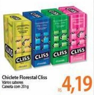 Atacadão Chiclete Florestal Cliss 201g oferta