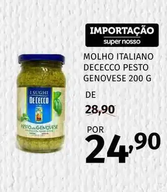 Molho Italiano Dececco Pesto Genovese 200g