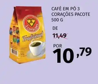 Super Nosso Café Em Pó 3 Corações 500g oferta
