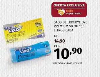 Super Nosso Saco De Lixo Bye Bye Premium 50 Ou 100 Litros oferta
