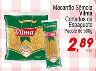 Villefort Atacadista Macarrao Semola Vilma 500g oferta