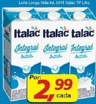 Leite Longa Vida Int. UHT Italac TP 1L