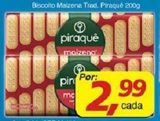 Supermercados Guanabara Biscoito Maizena Trad. Piraque 200g oferta