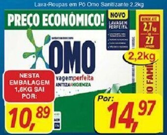 Supermercados Guanabara Lava-roupas em po Omo Sanitizante 2.2kg oferta