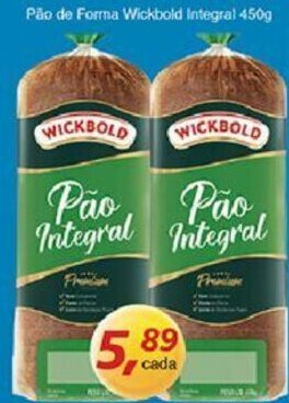 Supermercados Guanabara Pao de Forma Wickbold Integral 450g oferta