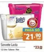 Supermercados Condor Sorvete Lacta 1.5L oferta