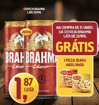 Supermercados Guanabara Cerveja Brahma lata 269ml oferta