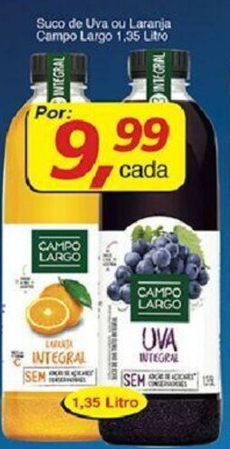 Supermercados Guanabara Suco de Uva ou Laranja Campo Largo 1.35L oferta
