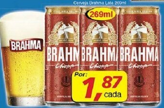Supermercados Guanabara Cerveja Brahma lata 269ml oferta