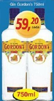 Supermercados Guanabara Gin Gordon's 750ml oferta