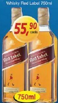 Supermercados Guanabara Whisky Red Label 750ml oferta