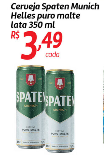 Comper Cerveja Spaten Munich Helles puro malte lata 350ml oferta