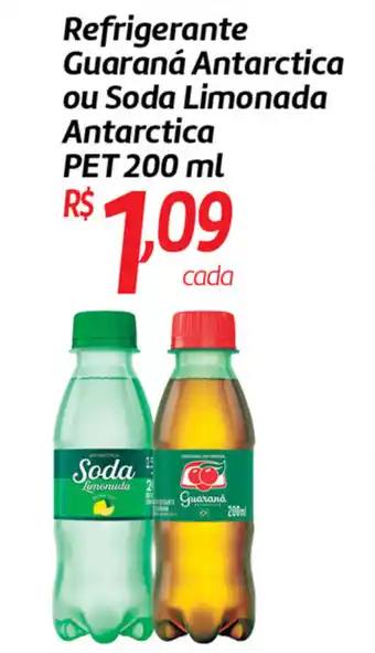 Comper Refrigerante Guarana Antarctica ou Soda Limonada Antarctica pet 200ml oferta