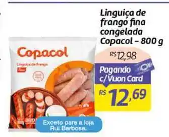Comper Linguiça De Frango Fina Congelada Copacol 800g oferta