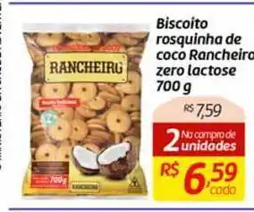 Comper Biscoito Rosqiunha De Coco Rancheiro Zero Lactose 700g oferta