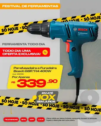 Casa e Vídeo Parafusadeira e Furadeira Bosch GSR 7-14 400W oferta