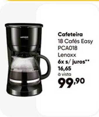 Cafeteira 18 Cafés Easy Pca018 Lenoxx