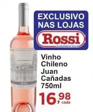 Rossi Supermercado Vinho Chileno Juan Cañadas 750ml oferta