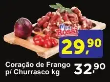 Rossi Supermercado Coração de Frango p/ Churrasco kg oferta