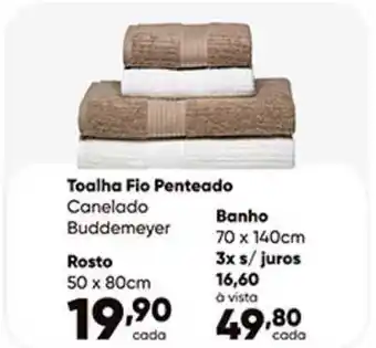 Toalha Fio Penteado Canelado Buddemeyer Bonho  70x140cm
