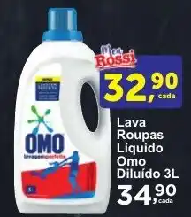 Rossi Supermercado Lava Roupas Líquido Omo Diluído 3L oferta