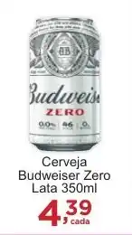 Cerveja Budweiser Zero Lata 350ml