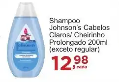 Shampoo Johnson's Cabelos Claros/ Cheirinho Prolongado 200ml (exceto regular)