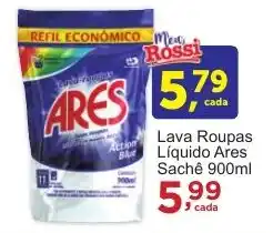 Rossi Supermercado Lava Roupas Líquido Ares Sachê 900ml oferta