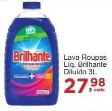 Rossi Supermercado Lava Roupas Líq. Brilhante Diluído 3L oferta