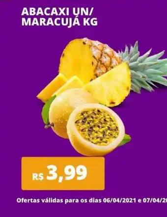Violeta Supermercados Abacaxi Un Maracujá 1kg oferta