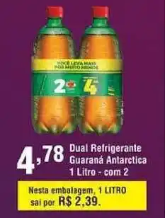 Dual Refrigerante Guaraná Antarctica 1L