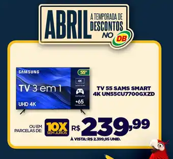 DB Supermercados TV 55 SAMS SMART 4K UN55CU7700GXZD oferta