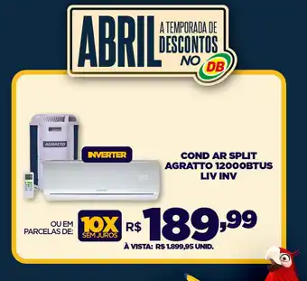 DB Supermercados COND AR SPLIT AGRATTO 12000BTUS oferta