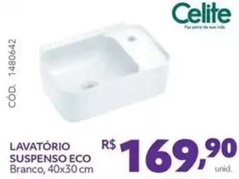 Telhanorte LAVATÓRIO SUSPENSO ECO Branco, 40x30 cm oferta